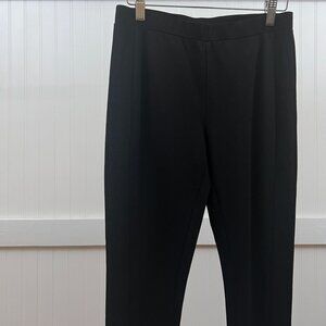 Carmen Marc Valvo Black Ponte Leggings Pants Snap Hem Ankle Detail Stretch Women